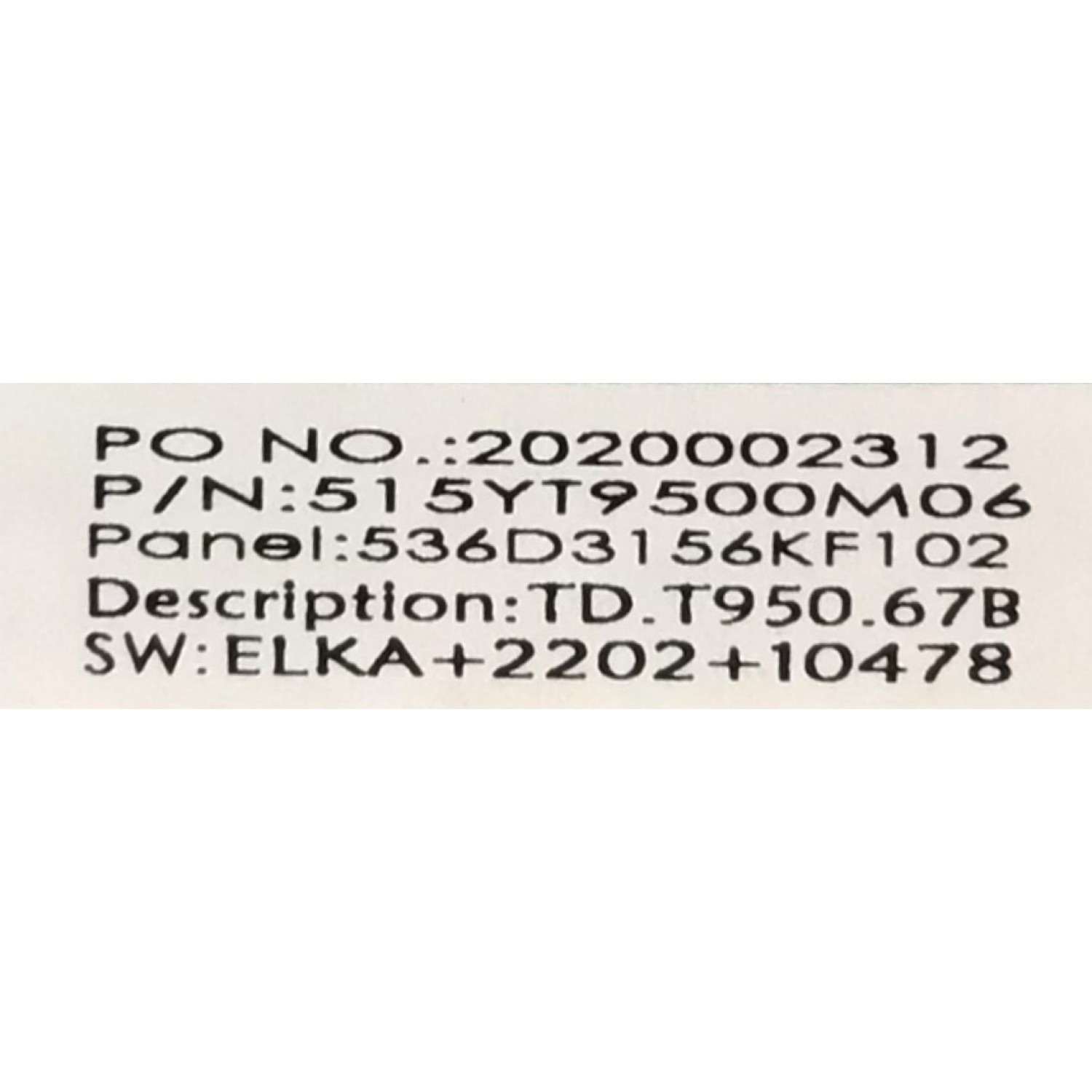 MAIN PARA TV INSIGNIA / NUMERO DE PARTE 515YT9500M06 / TD.T950.67 / 2020002312 / 536D3156KF102 / A21042955 / PANEL PT320CT01-1 / DISPLAY PT320CT01-1 / MODELO NS-32F202NA22 - Imagen 2